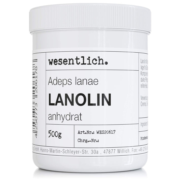Lanolin Wollfett anhydrat 500g - wasserfrei und kaum Geruch - Wollwachs von wesentlich. frisch 500 g