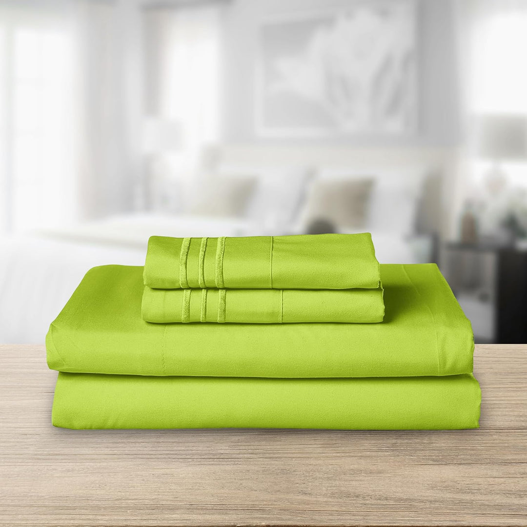 Elegant Comfort Luxuriöses Bettwäsche-Set, Fadenzahl 1500, ägyptische Qualität, dreireihig, Bestickt