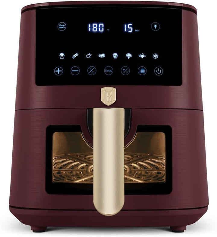 Berlinger Haus Heissluftfritteuse 5 Liter Leonardo Collection – Sichtfenster – 8 Programme – Fettfre