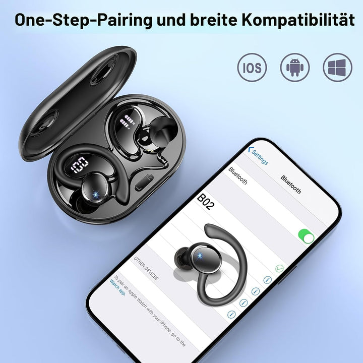 2026 Kopfhörer Kabellos Bluetooth 5.4, Bluetooth Kopfhörer, 4 ENC Noise Cancelling Mics, 50 Std Spie