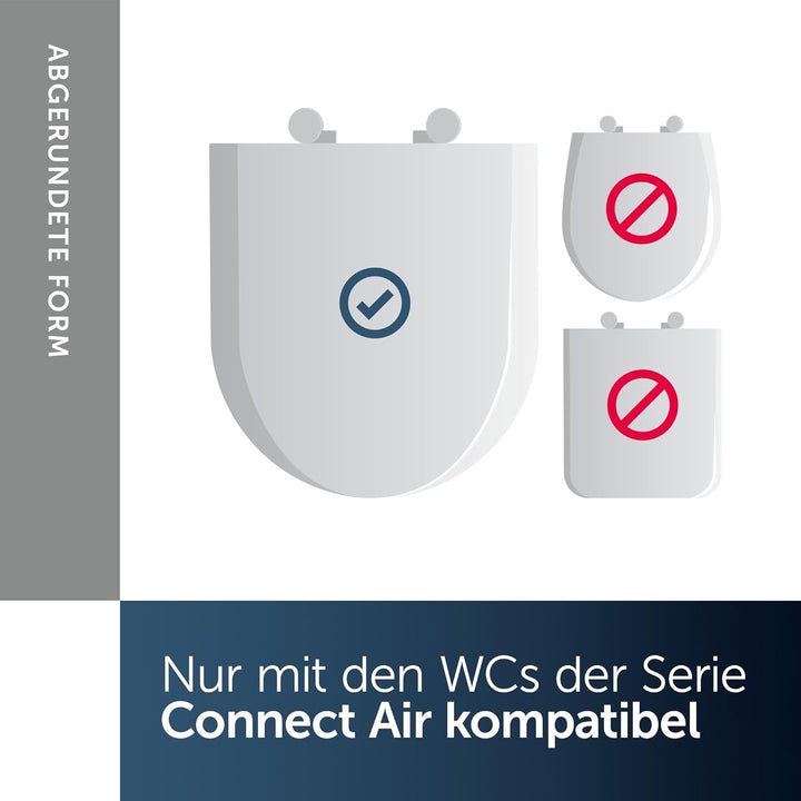 Ideal Standard Connect Air WC-Sitz mit Softclose, Wrapover – Schwarz Matt | Abnehmbarer WC-Sitz mit