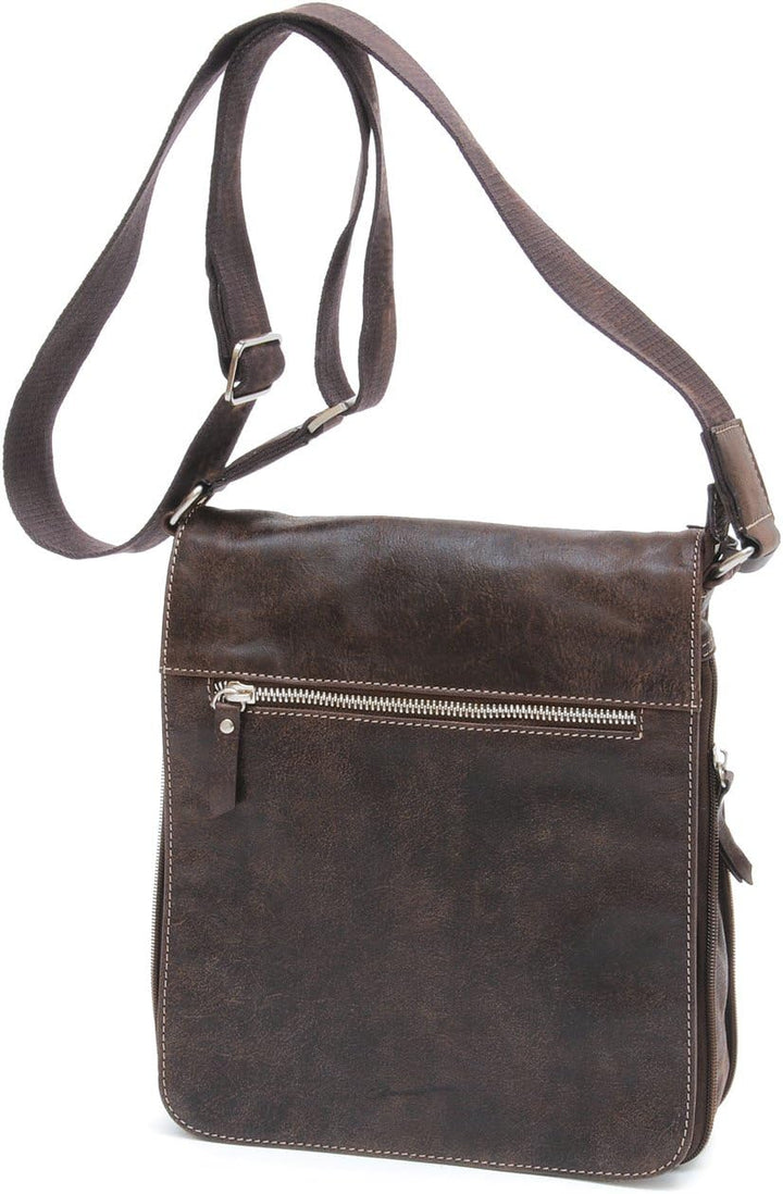 Gérard Henon , Herren Schultertasche Braun, Braun