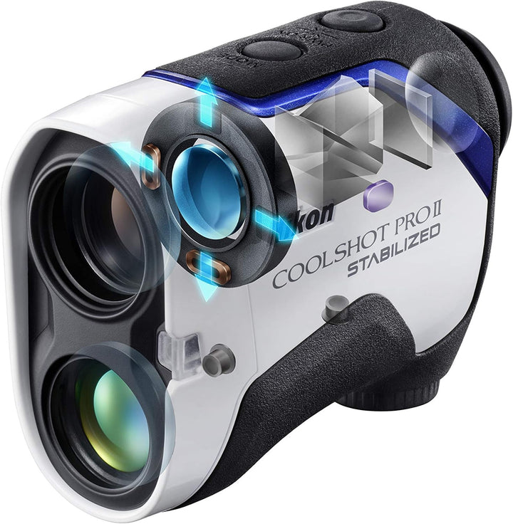 Nikon COOLSHOT PROII STABILIZED Golf Rangefinder | Waterproof & stabilized Laser rangefinder with Sl