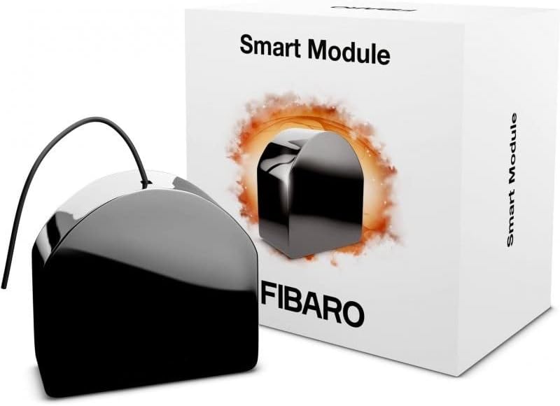 FIBARO Single Smart Module/ Z-Wave Plus Relaisschalter, Drahtloser Ein-Aus-Auslöser, FGS-214 Smart S