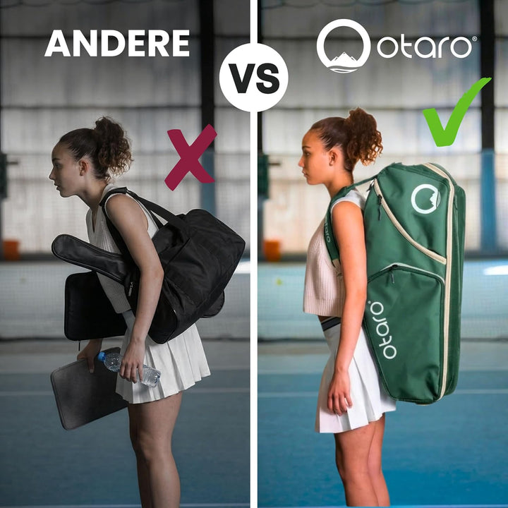 Otaro Tennistasche (82L) Premium Schlägertasche | Tennis, Badminton Schläger, Padel Schläger oder Sq