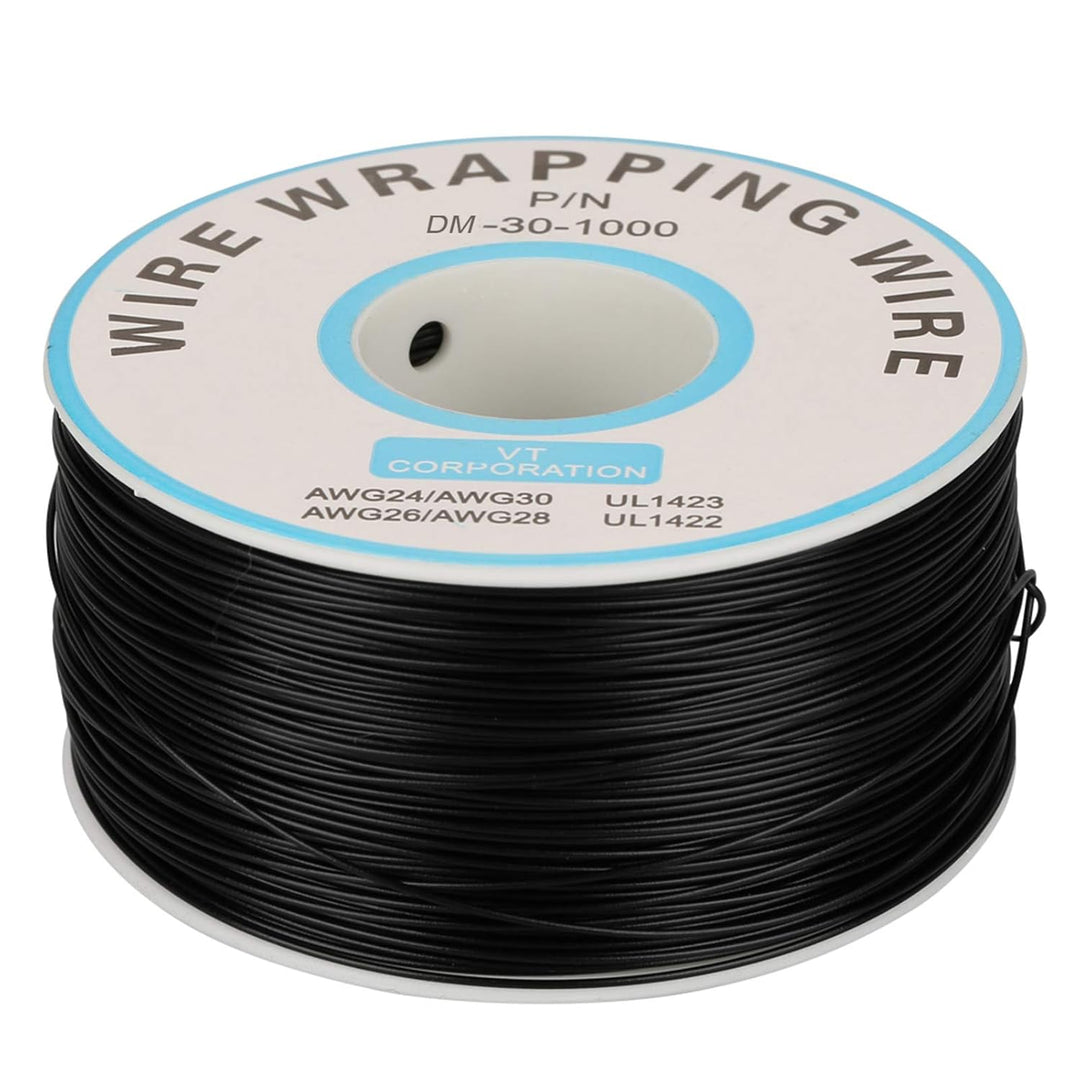 30AWG 0,25mm Schaltlitze Single Kupferkabel Litze Temperature 80℃ schwarz, schwarz