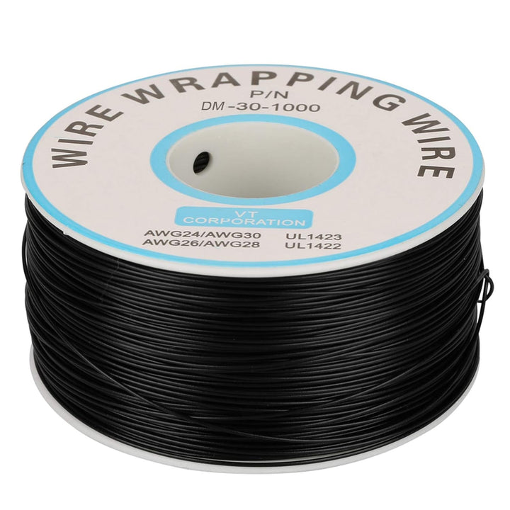 30AWG 0,25mm Schaltlitze Single Kupferkabel Litze Temperature 80℃ schwarz, schwarz