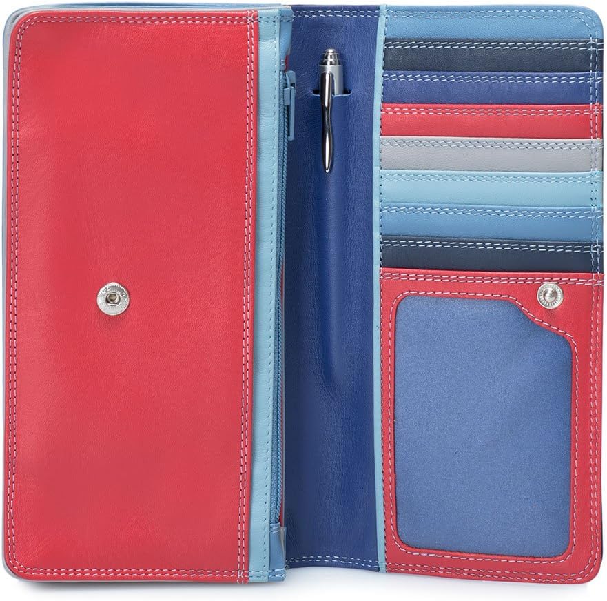 mywalit Unisex Medium Matinee Purse Accessory-Travel Wallet, Blau, Rot