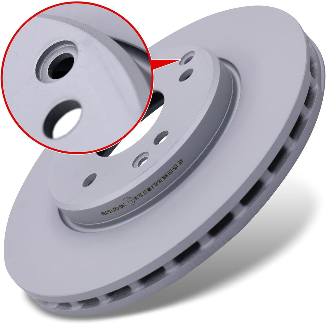 ATE Bremsenset Vorderachse inkl. Bremsscheiben vorne Ø 288 mm belüftet und Bremsbeläge vorne Kompati