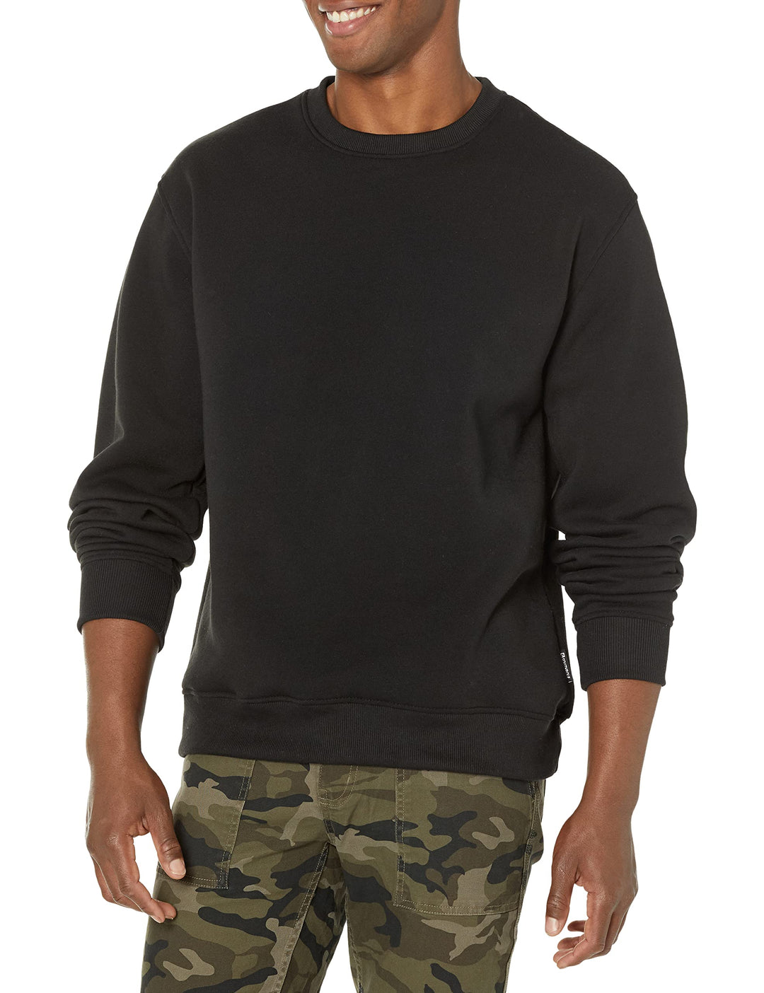 Southpole Herren Basic Fleece Crewneck Sweatshirt Sweatshirt (1er Pack) L Schwarz, L Schwarz