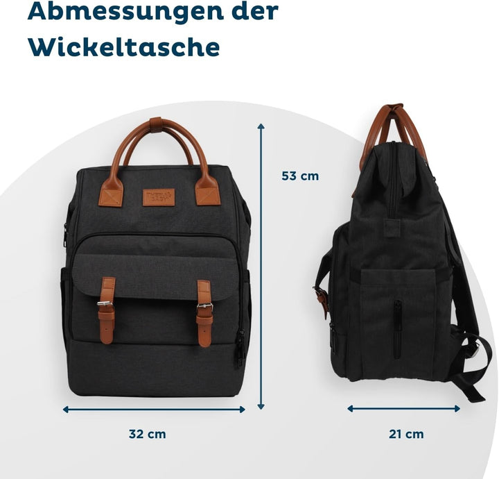 Thermobaby - ESCAPADE-Wickeltasche - Baby-Wickelrucksack - Tasche mit Wickelauflage für Babys Jungen