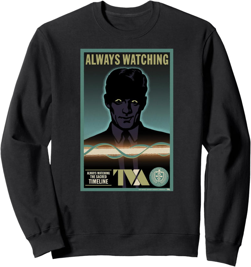 Marvel Loki Always Watching TVA Poster Retro Sweatshirt