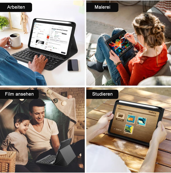 FOGARI Tastatur für iPad mini 7 (A17 Pro) 2024/Mini 6 2021 8.3 Zoll, QWERTZ Deutsches Tastatur Magne