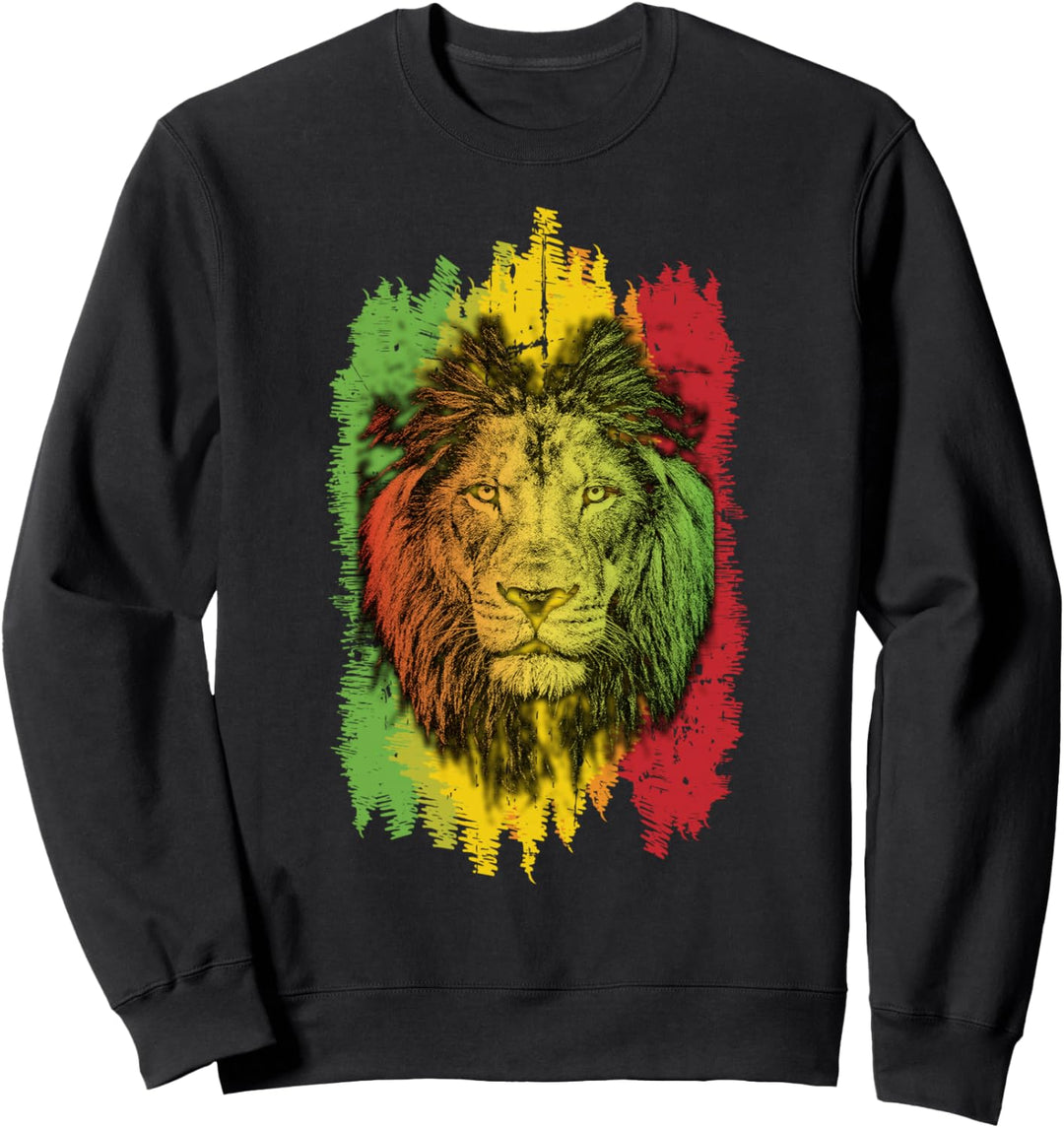 Jamaican Lion Geschenk für Rastafari & Reggae Musikfans Sweatshirt