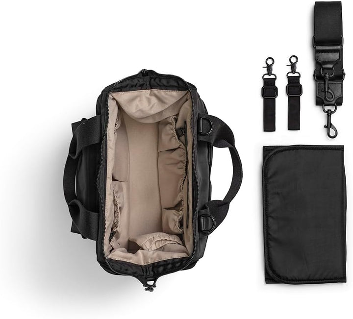 Elodie Details Wickeltasche mit breitem Rahmen Schwarz, Schwarz