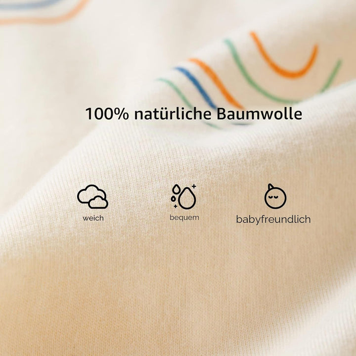 Duomiaomiao Baby Sommerschlafsack, Schlafsack mit füssen 0.5 tog, Dünne Sommer Schlafsack mit füssen