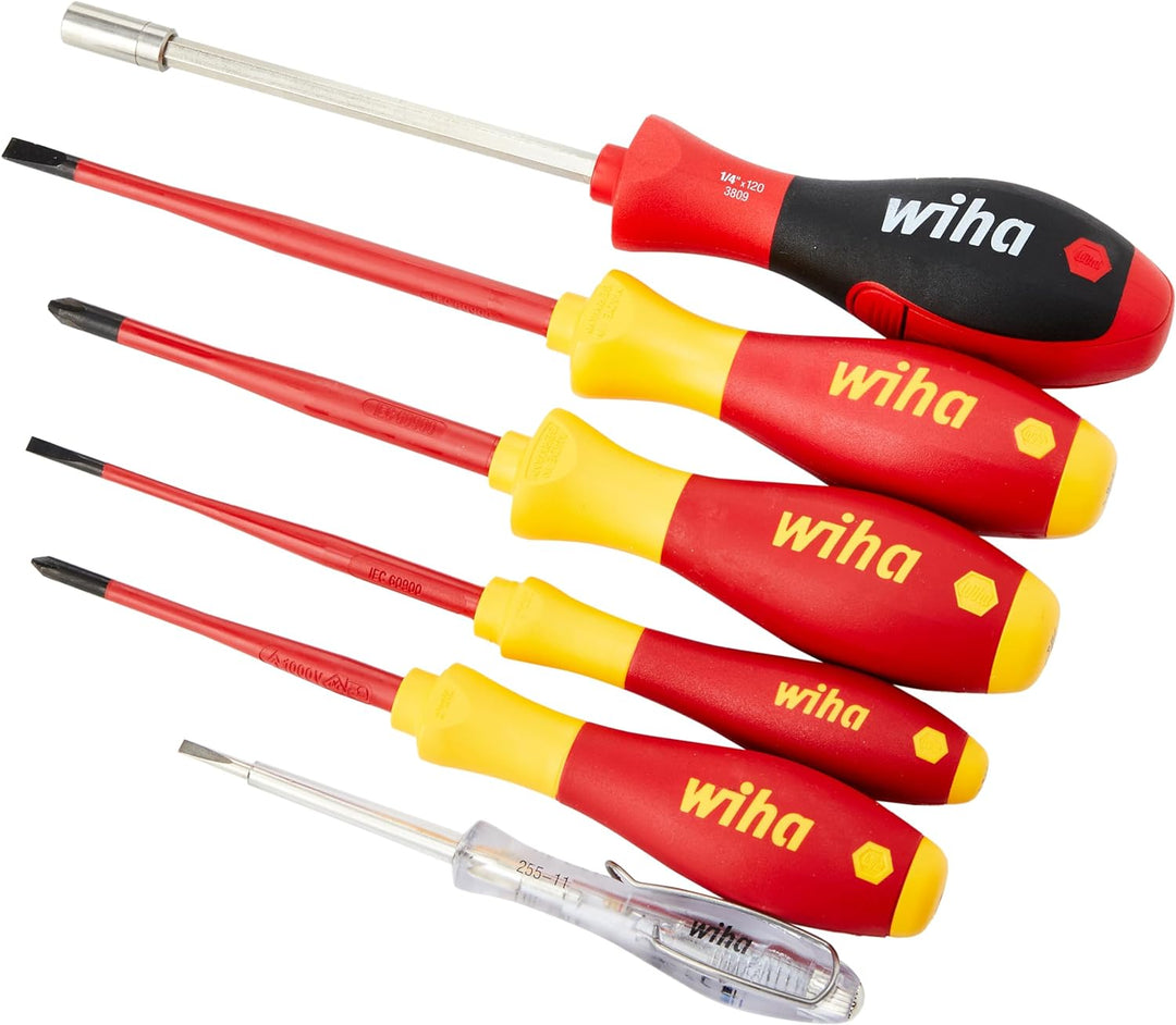 Wiha Werkzeug Set Elektriker 33-tlg. inkl. Werkzeugmappe I kompakte Grundausstattung in Werkzeugtasc