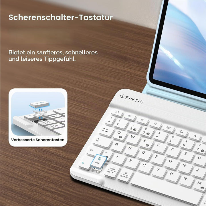 Fintie Tastatur Hülle für iPad Air 5 2022 / iPad Air 4 2020 10.9 Zoll, Schutzhülle mit TPU Rückschal