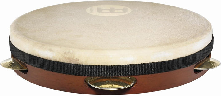 Meinl Percussion PA10AB-M Pandeiro, Shell-Tuned, 25,40 cm (10 Zoll ) Durchmesser, african brown
