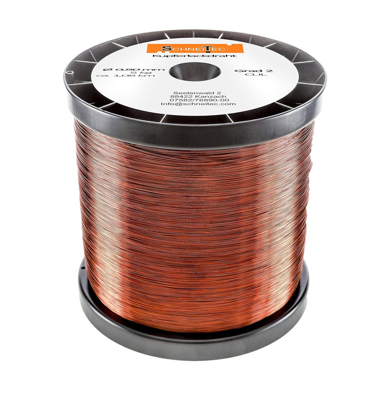 Kupferlackdraht W210 Ø 0,80 mm 5 kg CU Lackdraht Grad 2 CUL Kupferdraht Gewicht 5 Kilogramm Durchmes