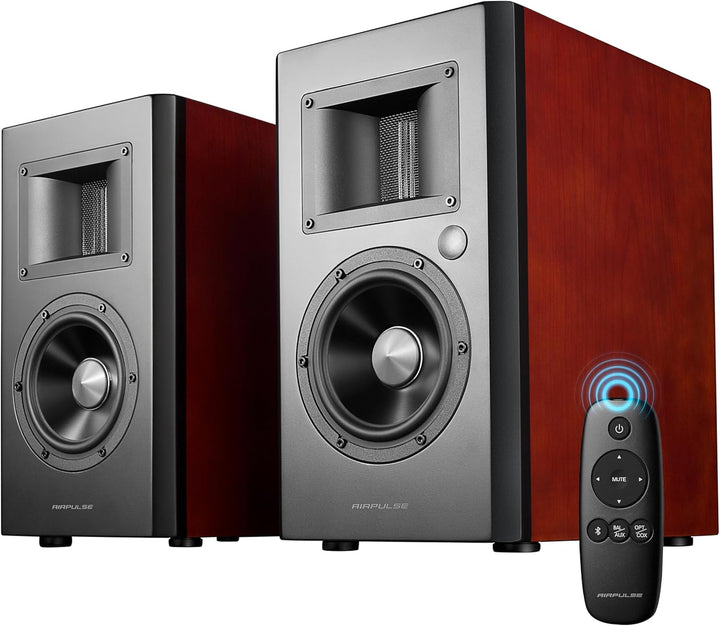 EDIFIER AIRPULSE A200 - 2.0 Studiomonitore (130W) mit Bluetooth V5.0 (aptX), Bändchen-Hornhochtöner
