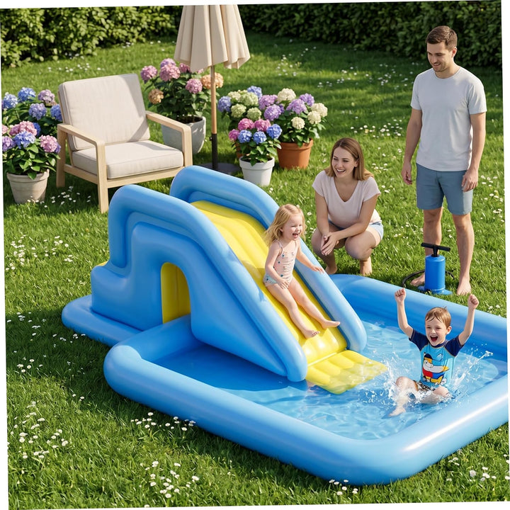 Aufblasbare Poolrutsche, aufblasbare Wasserrutsche, einfache Aufbewahrung für den Innen-Hinterhof un