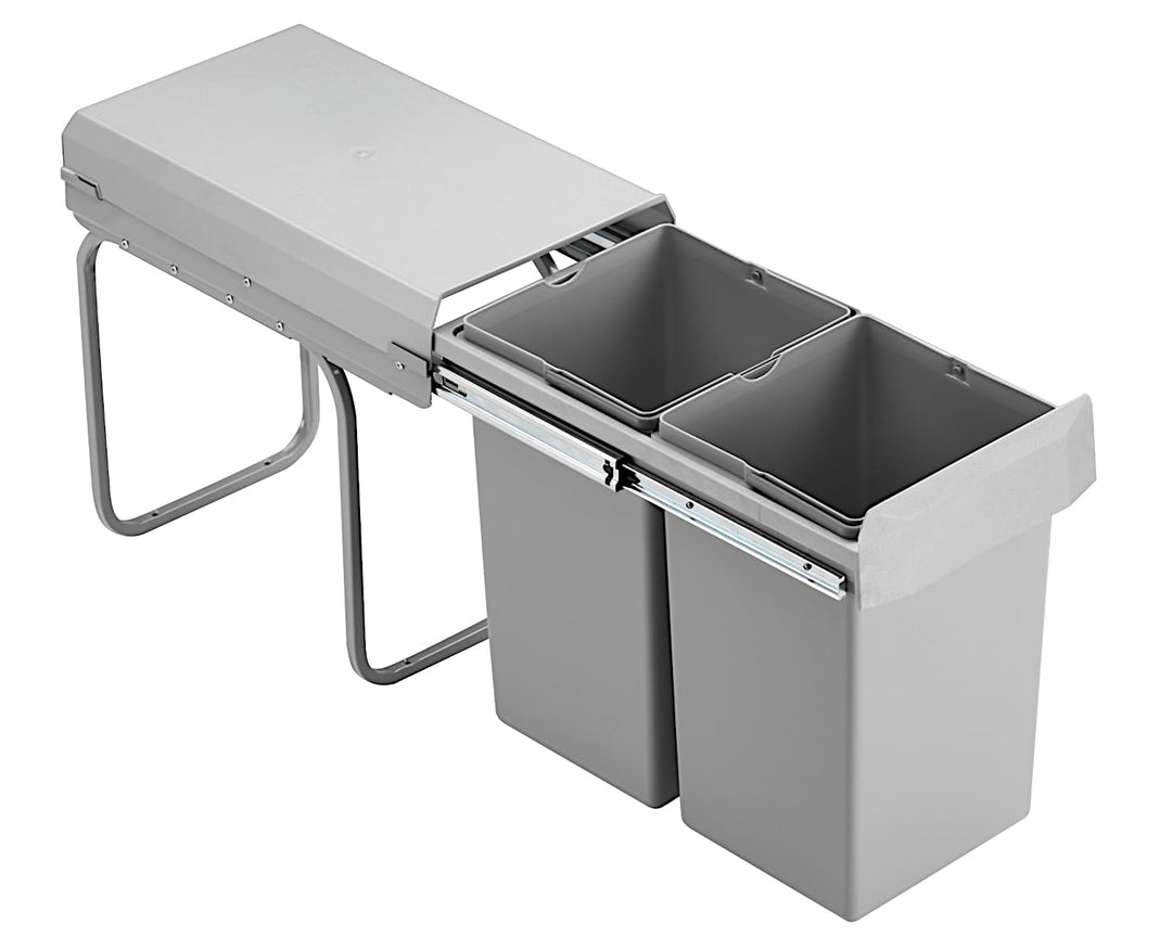 Wesco Double Boy Deluxe Mülleimer, Edelstahl,