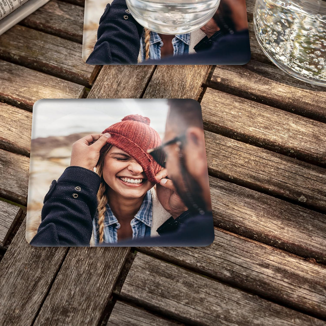 Untersetzer mit Foto personalisiert - Personalisierbare Acrylglas-Untersetzer Bedrucken (Eckig) (Acr