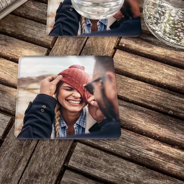 Untersetzer mit Foto personalisiert - Personalisierbare Acrylglas-Untersetzer Bedrucken (Eckig) (Acr