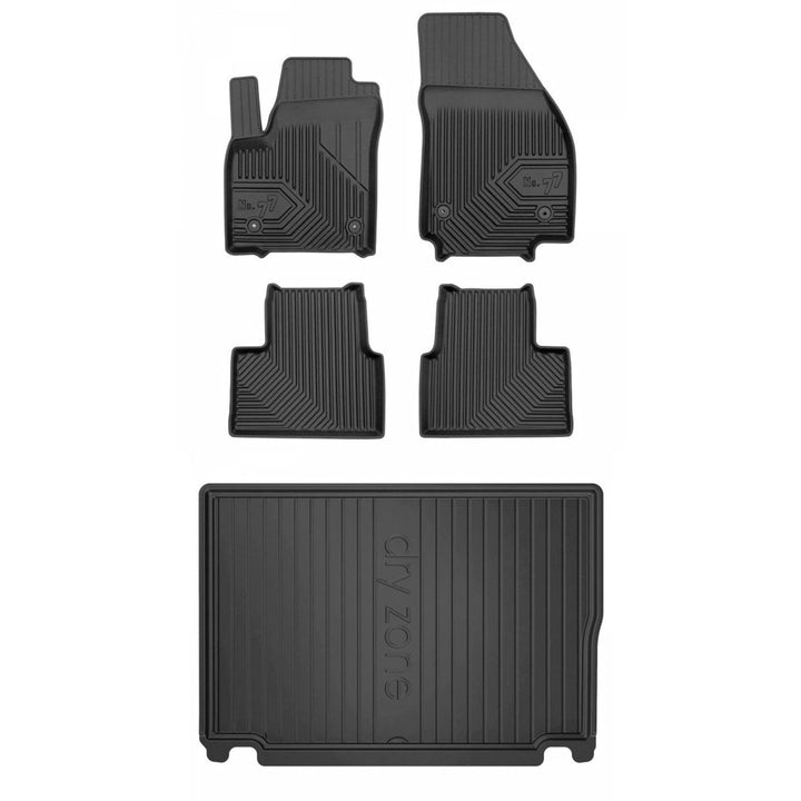 Satz Fussmatten und Gummimatte für OPEL Meriva B 2010-2017
