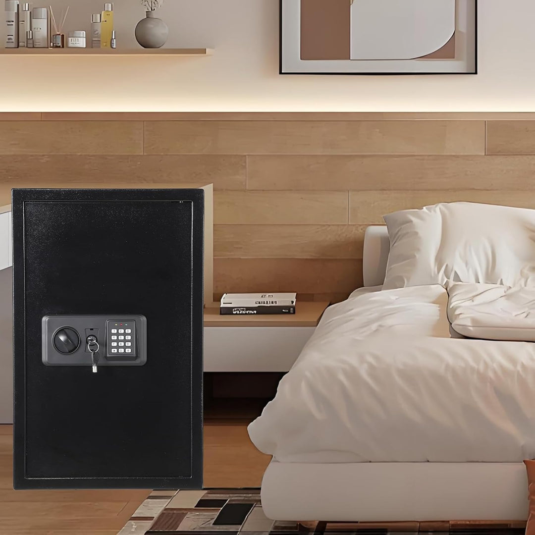 Garvee 70L Safe Tresor mit Zahlencode, Schlüssel & Feuerfester Tasche, Tresor für Zuhause / Hotel, A
