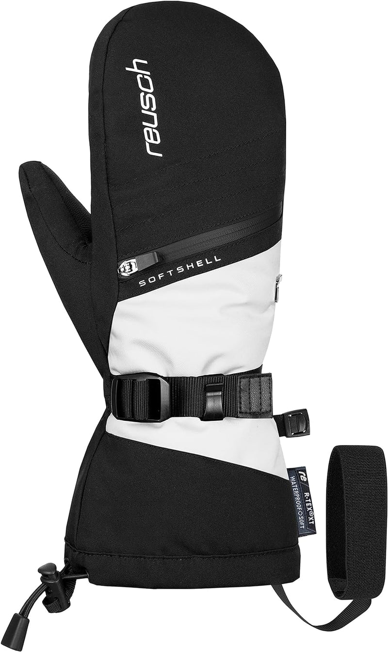 Reusch Damen Fäustlinge Demi R-tex Xt Mitten Extra Warm, Wasserdicht, Atmungsaktiv 7.5 schwarz / wei