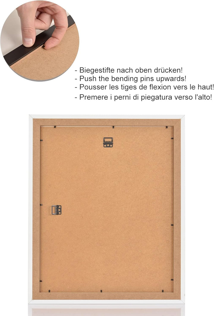 Stallmann Design Bilderrahmen 50x80 cm weiss Holz mit Acrylglas Rahmen-Breite 40mm Posterrahmen Wech