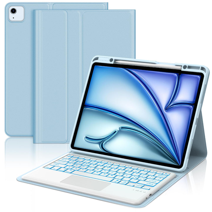 Tastatur für iPad Air 13" M4 2026/M3 2025/M2 2024 mit Touchpad, Hülle Tastatur für iPad Pro 12.9 6/5