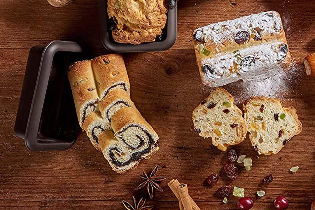 Lurch 85077 FlexiForm Mini Stollen 6er Set / Backförmchen für 6 kleine Stollen ( 9.1 x 5.6 x 3.9 cm)