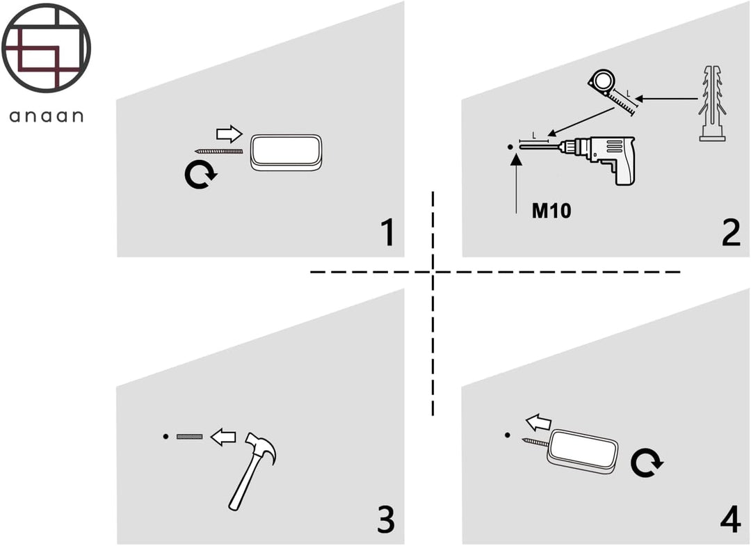 anaan Raft Wandregal viereckig Schweberegal Holz Kleine Regale Wandablagen Präsentation Deko Regal P