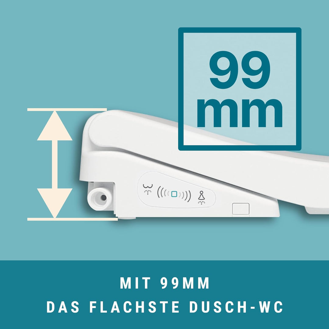 MEWATEC Ohio O500 Bidet Sitz | Smart Toilette | mit dem stärkstem Wasserdruck aller Zeiten | extrem