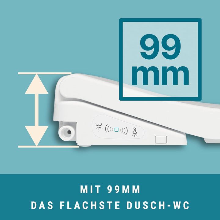 MEWATEC Ohio O500 Bidet Sitz | Smart Toilette | mit dem stärkstem Wasserdruck aller Zeiten | extrem