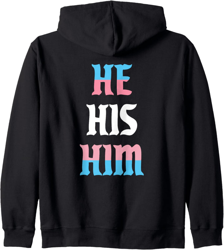 He His Him Pronomen LGBTQIA Trans Pride Flagge Kapuzenjacke