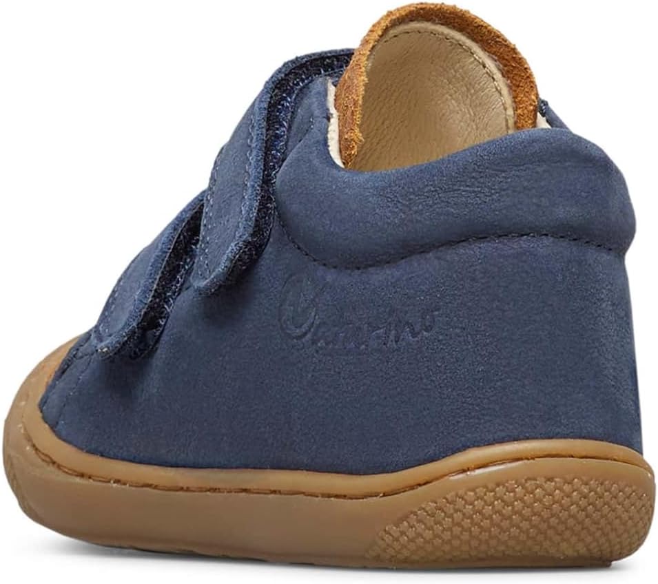 Naturino Lauflernschuhe aus Nappaleder 17 EU Marineblau Braun, 17 EU Marineblau Braun