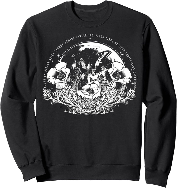 Trendy Zodiac Moon Sweatshirt