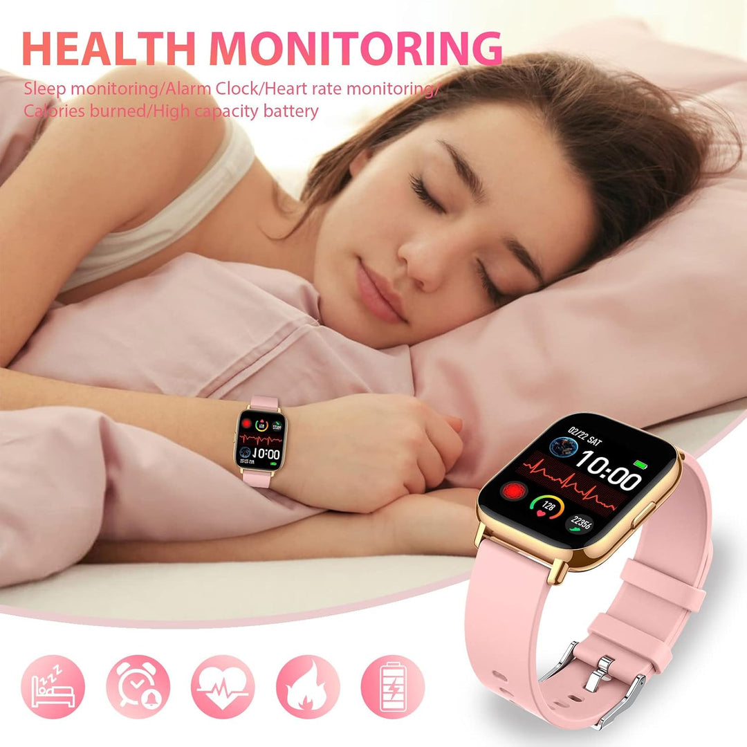 SUPBRO Smartwatch für Damen Herren Fitnessuhr mit Bluetooth Anruf 1,69" Touchscreen Fitness Tracker