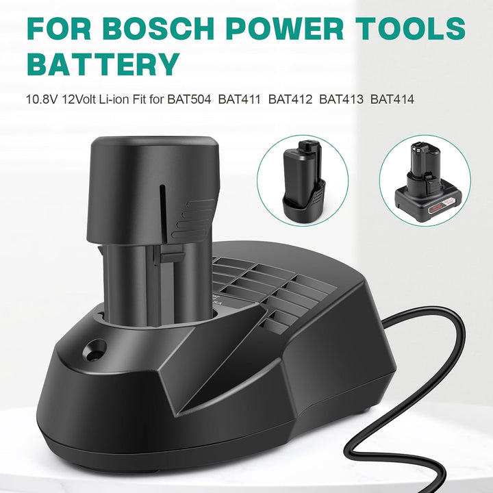 1.5A Li-ion Ladegerät für Bosch Professional 10,8/12 Volt AL1115CV Ersatz Ladegerät für Bosch BAT411