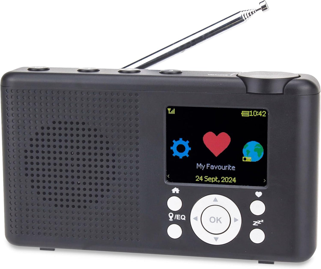 Reflexion TRA-23INT Tragbares DAB- und Internetradio mit Radio und Akku(UKW, DAB, DAB+, RDS, Farbdis