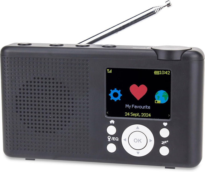 Reflexion TRA-23INT Tragbares DAB- und Internetradio mit Radio und Akku(UKW, DAB, DAB+, RDS, Farbdis