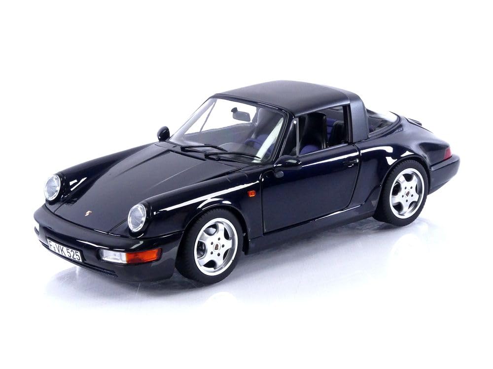 Norev kompatibel mit Porsche 911 (964) Carrera 4 Targa 1991 dunkelblau metallic Modellauto 1:18