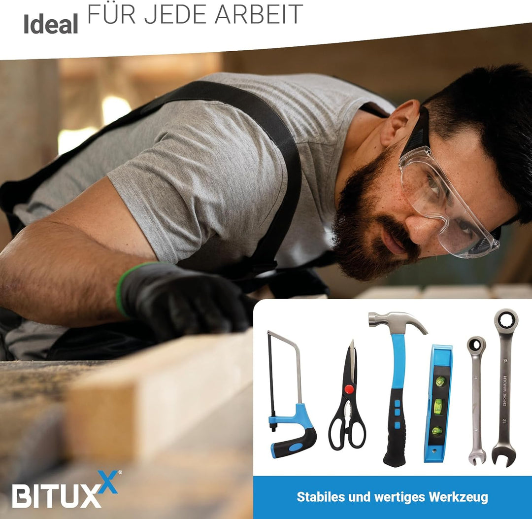 BITUXX Werkzeugkoffer 1200 teilig Werkzeug Knarrenkasten Werkzeugkiste Werkzeugtrolley Nusskasten Ra