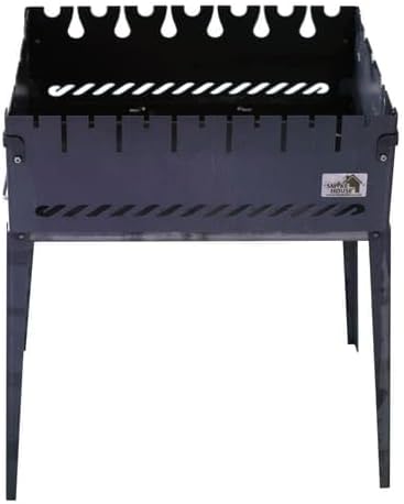 Grill Mangal Schaschlikgrill Campinggrill Tragbargrill (6 Spiesse), 6 Spieße