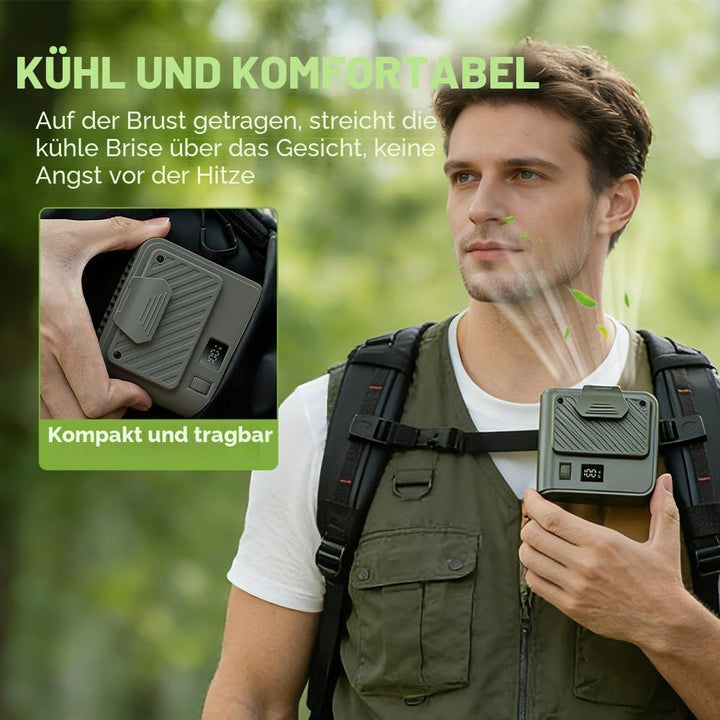 Tragbarer Ventilator Akku, Tragbarer Hüftclip-Lüfter, Klein T Shirt Ventilator mit Clip, Aufladbarer