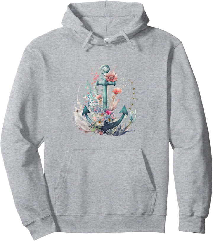 Anker Meer Ozean Beachy Tropical Pullover Hoodie